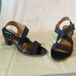 Black Leather Franco Sarto Heels